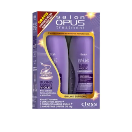 KIT SALON OPUS BLOND VIOLET SHAMPOO+CONDICIONADOR