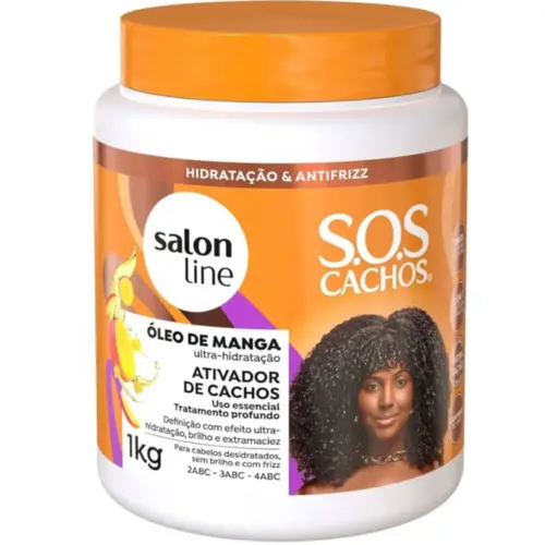 Ativador de Cachos Salon Line Umidificador SOS Óleo de Manga Com 1 kg