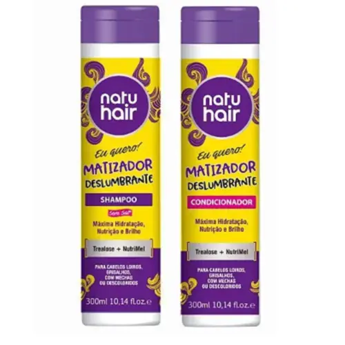 Kit Matizador NatuHair Matiz Deslumb Com 600 ml