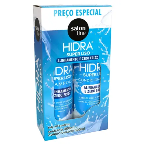 Kit Salon Line Hidra Super Liso Shampoo+Condicionador 300ml