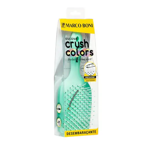 Escova Raquete Marco Boni Crush Colors Grande Verde Com 1 unidade