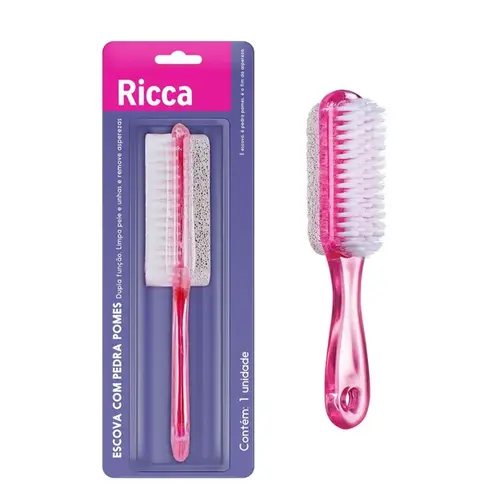 Escova com pedra pome Ricca  Com 1 unidade