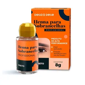 Henna para sobrancelhas Della & Delle Preto Com 8 g