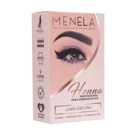 Henna para sobrancelhas Menela Loiro Escuro Com 2,5 g
