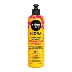 Creme para Pentear Salon Line Hidra D Pantenol 3 em 1 Hidratação Intensa Com 300 ml