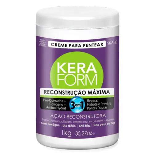 Creme para Pentear Skafe Keraform Reconstrucao Maxima Com 1 Kg