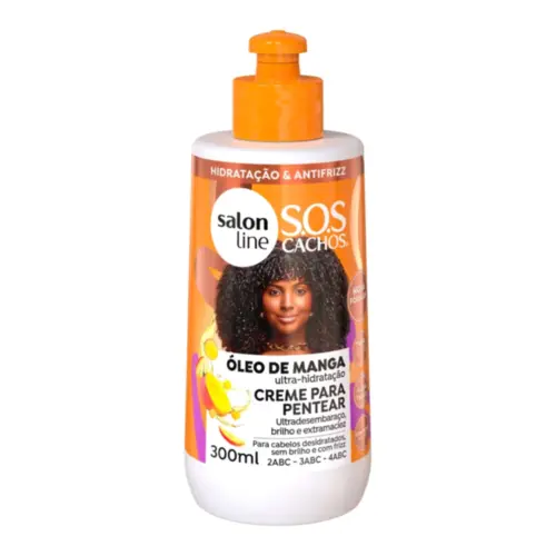 Creme para Pentear Salon Line Óleo de Manga Tradicional SOS Cachos Com 300 ml