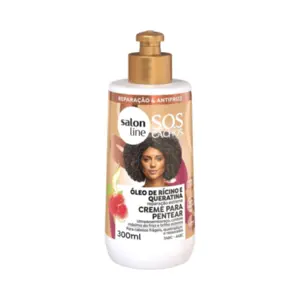 Creme de Pentear Salon Line Óleo de Rícino e Queratina Com 300 ml