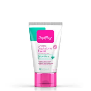 Creme Depilatório Facial Depilflax com Vitamina E e aloe vera Com 50 g