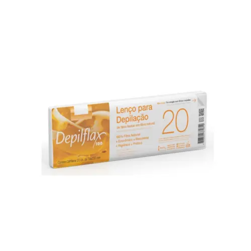 Lenço para Depilação Corporal Depilflax falso tecido Com 20 unidades