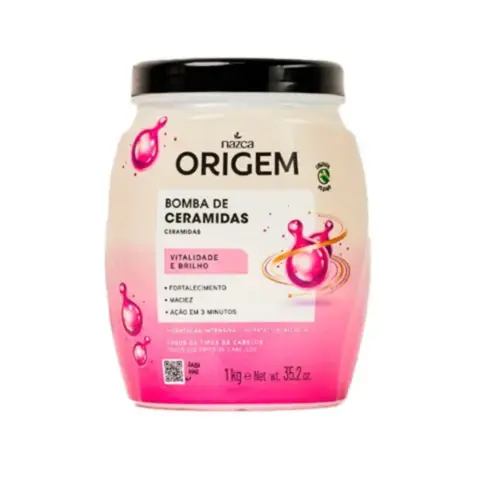 Creme de hidratação Capilar Nazca Origem Bomba Ceramidas Com 400 g