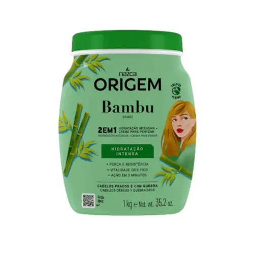 Creme para Tratamento Origem 2 em 1 Bambu Com 1 kg