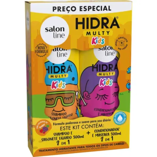 Kit Salon Line Hidra Multy Kids Shampoo+Condicionador 300ml