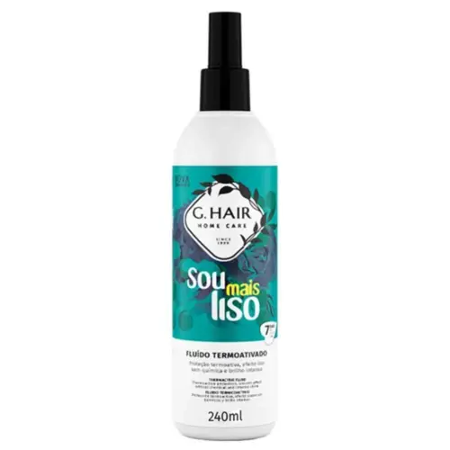 Fluído termoativado Eu Sou Mais Liso G. Hair proteção térmica efeito liso Brilho intenso sem química Com 240 ml