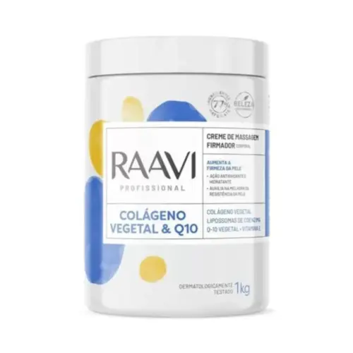 Creme de Massagem Colágeno Vegetal e Q-10 Raavi Com 1 kg