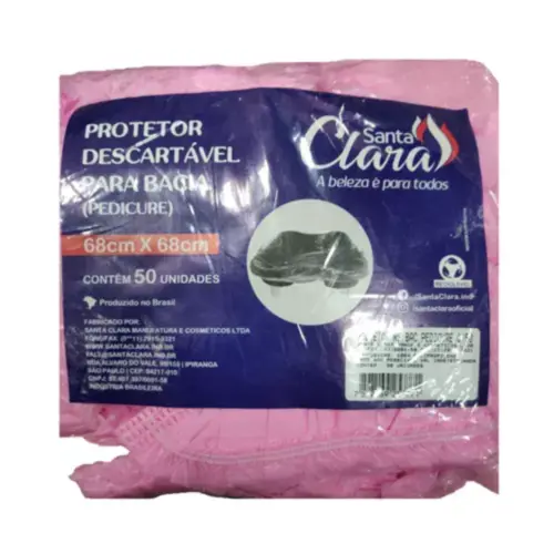 Protetor de bacia pedicure Santa Clara Descartável 66 x 68 cm Com 50 unidades