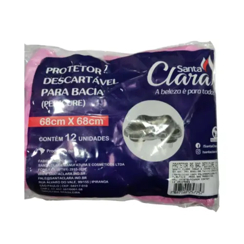 Protetor para bacia de pedicure Santa Clara Descartável Com 12 unidades