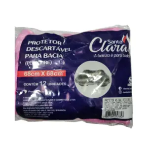Protetor para bacia de pedicure Santa Clara Descartável Com 12 unidades