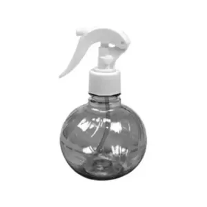 Pulverizador tipo bolinha Santa Clara PET transparente com válvula longa que alcança o fundo, reutilizável Com 280 ml