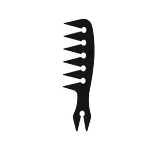 Pente para Cabelo e barba Santa Clara Barber Preto Long Wick Com 1 unidade