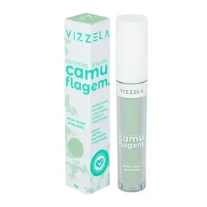 Corretivo Líquido camuflagem Vizzela verde Com 5 g