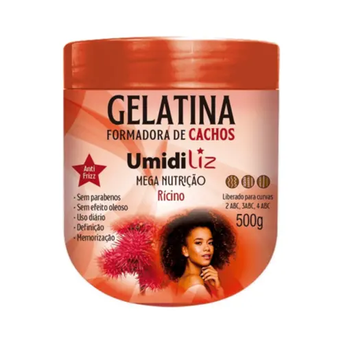 Gelatina Modeladora Muriel Umidiliz Rícino Mega Nutrição Com 500 g