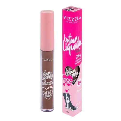 Batom Líquido Vizzela Dog Lovers Border Collie Cor 19 Com 3,5 g