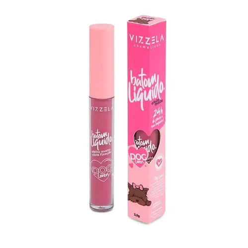 Batom Líquido Vizzela efeito matte cor 05 Yorkshire Com 3,5 g