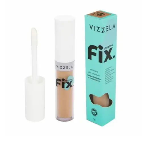 Corretivo Líquido Vizzela Fix cor 07 alta cobertura efeito matte Com 7 g