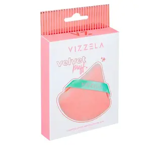 Esponja de Maquiagem para pó aveludada Vizzela Velvet Puff Com 1 unidade