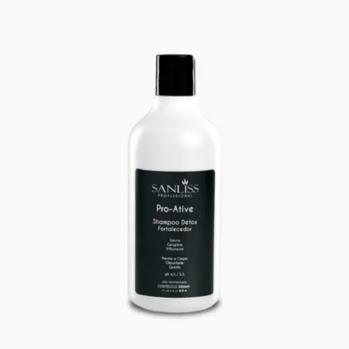 Shampoo Sanliss Profissional Pro Ative Detox Fortalecedor Com 500 ml