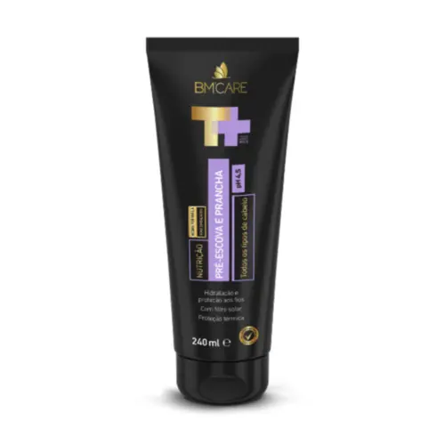 Pré Escova Barro Minas BM Care silicone com óleo de tutano proteção térmica e redução de frizz Com 240 ml
