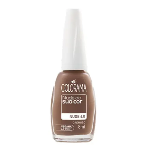 Esmalte Nude da Sua Cor Colorama Cor 6.0 Efeito Gel Com 8 ml