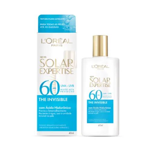 Protetor Solar Facial L'Oréal Paris Solar Expertise The Invisible FPS60 Com 40 g