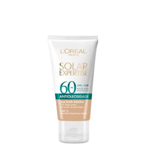 Protetor Solar Facial L'Oréal Paris Solar Expertise Antioleosidade Clara FPS 60 Com 40 g