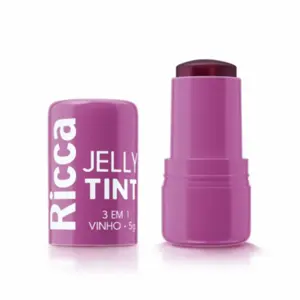 Bastão Jelly Tint Ricca Multifuncional batom blush e sombra Cor vinho Com 5 g