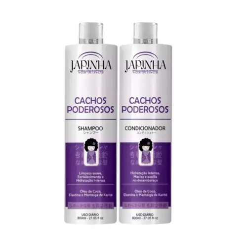 KIT JAPINHA SH+COND CACHOS PODEROSOS 800ML