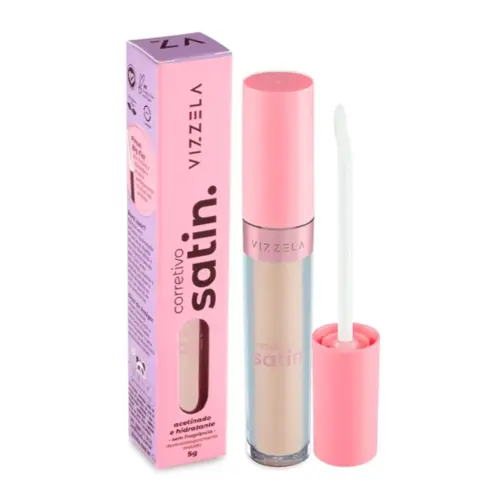 Corretivo Líquido Satin Vizzela Acabamento Acetinado Cor 03 Com 5 g